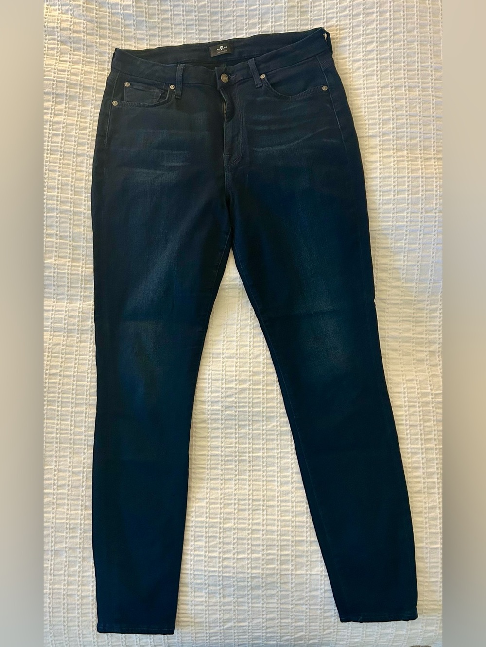 7 For All Mankind Women's Skinny Jeans in Dark Navy